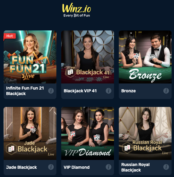 Jogos de roleta no Winz.io