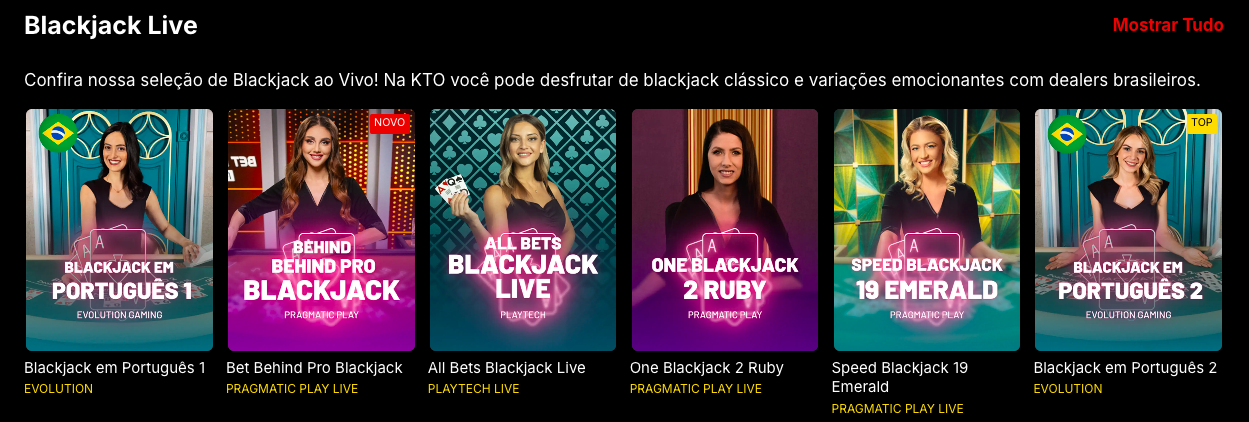 Jogos de Blackjack para plataforma de 1 real