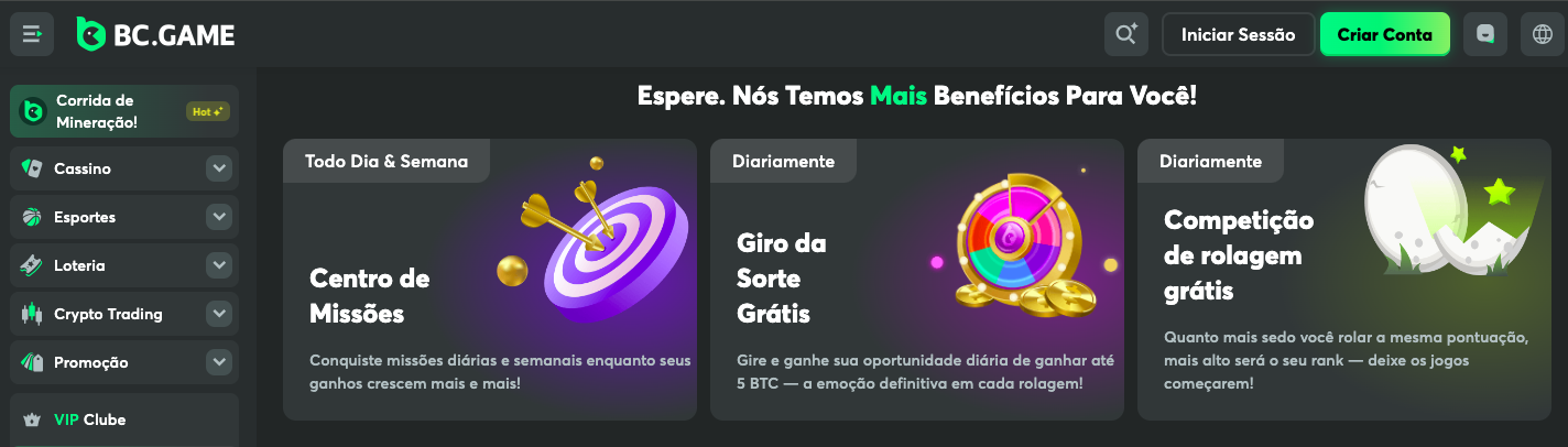 Promoções diariamentes