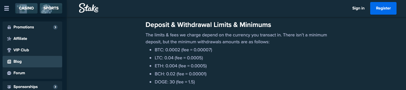 Limites de pagamento com criptomoedas