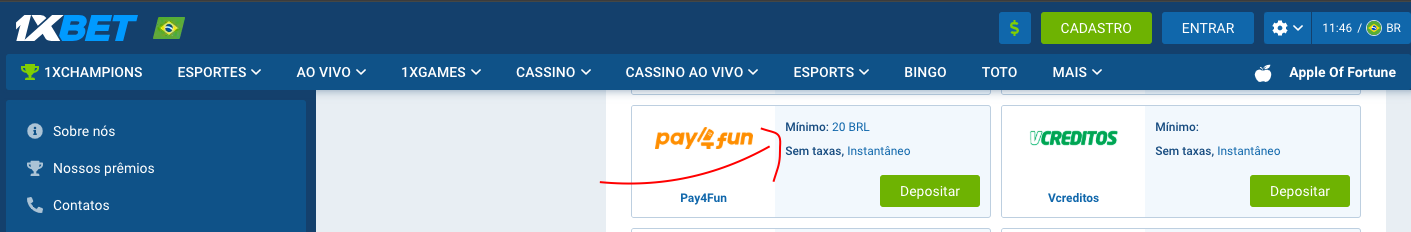 Limites de pagamento em cassinos com Pay4Fun