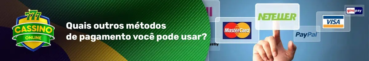 Quais outros métodos de pagamento você pode usar?